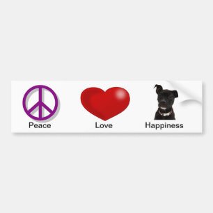 Vredesliefdesgeluk Bumpersticker
