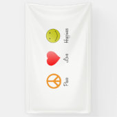 Vredesliefdesgeluk Spandoek (Verticaal)