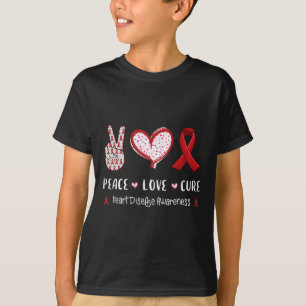 Vredesliefdeshartsziekte Bewustheid Mannen Vrouwen T-shirt