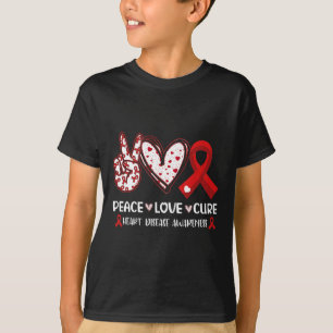 Vredesliefdeshartsziekte Bewustheid Mannen Vrouwen T-shirt