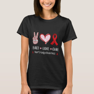 Vredesliefdeshartsziekte Bewustheid Mannen Vrouwen T-shirt