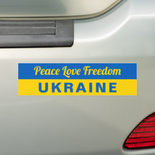 Vredesliefdesvrijheid Oekraïne steunt Oekraïense Bumpersticker