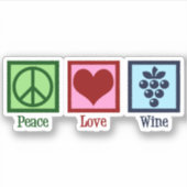 Vredesliefdeswijn Land Sticker (Voorkant)