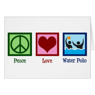 Vredesliefdewaterpoloteamvakantiewenskaart