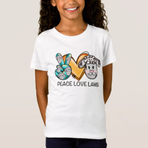 Vredesliefhebber lammeren kinder grappig hart van  t-shirt
