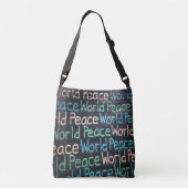 Vredesliefhebber van de wereld Peaceful Crossbody Tas (Achterkant)
