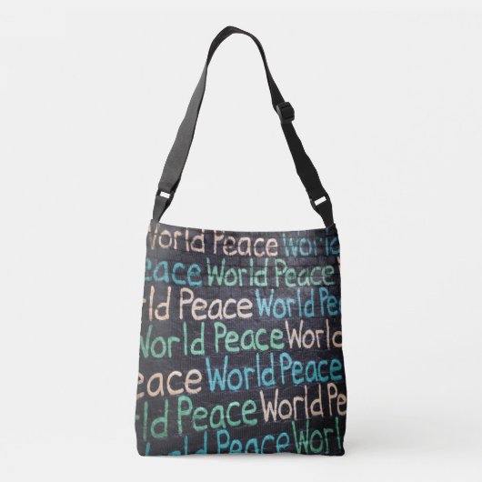 Vredesliefhebber van de wereld Peaceful Crossbody Tas (Achterkant)