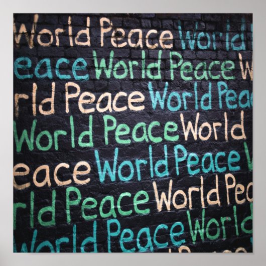 Vredesliefhebber van de wereld Peaceful Poster (Voorkant)