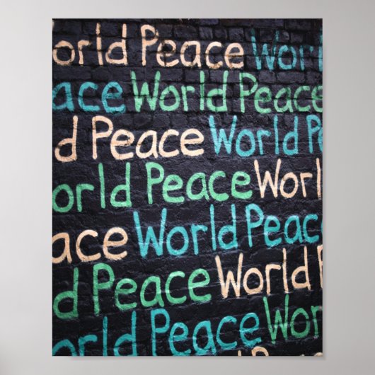 Vredesliefhebber van de wereld Peaceful Poster (Voorkant)