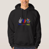 Vredesliefhebbers bewustmaking Puzzle Ribbon Manne Hoodie (Voorkant)