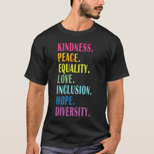 Vredesliefhebbers Gelijkheid Diversiteit Mensenrec T-shirt