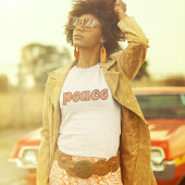 Vredeslogan Oranje letters stijl T-shirt