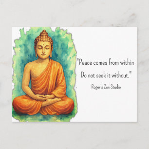 Vredesmeditatie Boeddha Spiritualiteit Zelfzorg Briefkaart