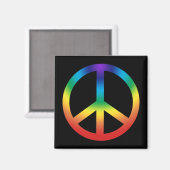 Vredesonderteken in Chakra Colors Magneet (Voorkant / Achterkant)