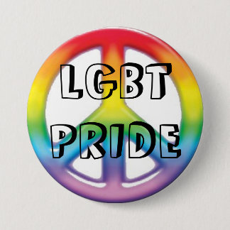 vredesregenboog, LGBT PRIDE Ronde Button 7,6 Cm