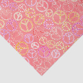 Vredessignaalpatroon op roze tissuepapier (Detail)