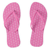 Vredessignalen op helder roze teenslippers (Voetbed)
