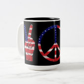 Vredessignalen Vlag Colors Two-Tone Coffee Mok (Voorkant links)