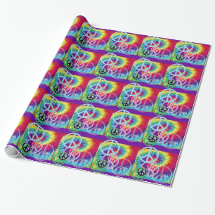 Vredesstropdas geverfd cadeaupapier