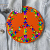 vredessymbolen, ronde button 6,0 cm (In situ)