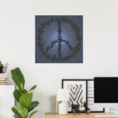 Vredessymbool flower power poster (Thuiskantoor)