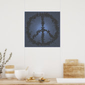 Vredessymbool flower power poster (Keuken)