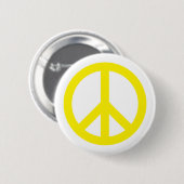 Vredessymbool - Geel Ronde Button 5,7 Cm (Voorkant /achterkant)