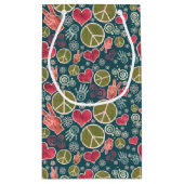 Vredessymbool Hipster Pacifism Sign Design Small G Klein Cadeauzakje (Achterkant)