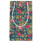 Vredessymbool Hipster Pacifism Sign Design Small G Klein Cadeauzakje (Voorkant)