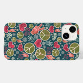 Vredessymbool Hipster Pacifisme Teken Case-Mate iPhone Case (Achterkant (horizontaal))