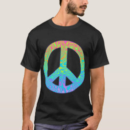 Vredessymbool met kleurovergang t-shirt