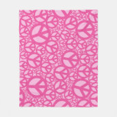 Vredessymbool Patroonroze Fleece Deken (Voorkant)