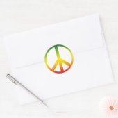 Vredessymbool Rasta Ronde Sticker (Envelop)