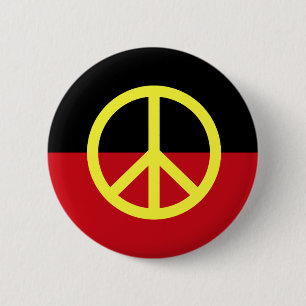 Vredessymbool Ronde Button 5,7 Cm
