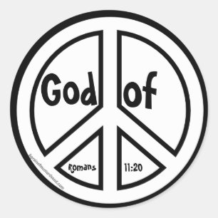 Vredessymbool Ronde Sticker