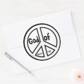 Vredessymbool Ronde Sticker (Envelop)