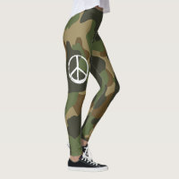 VREDESSymbool Teken Anti-War Hippie Green Camoufla
