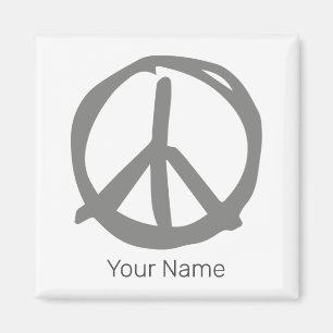 Vredessymbool teken voor vreedzame hippie magneet