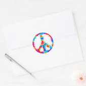 Vredessymbool Tie Dye Ink Ronde Sticker (Envelop)