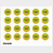 Vredessymbool, vermoeide Hippie Ronde Sticker (Vel)