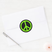 Vredessymbool voor Chartreuse Ronde Sticker (Envelop)
