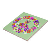 Vredesteken bloem tegeltje (Zijkant)