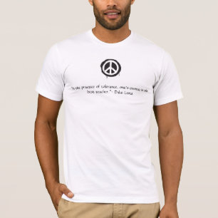 Vredesteken Dalai Lama citaat T-shirt