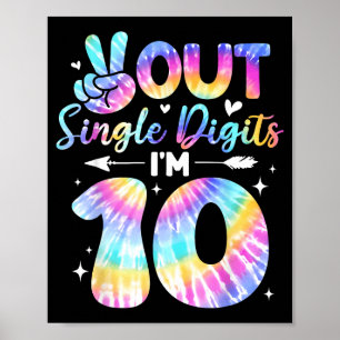 Vredesteken Dubbele Cijfers 10e Verjaardag Voor Me Poster