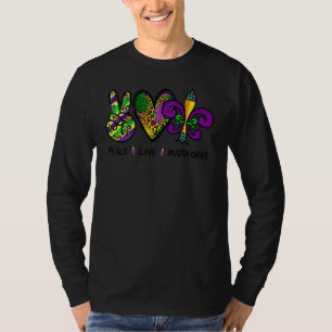 Vredesteken Hart Fleur De Lis Hippie Vrede Liefde T-shirt
