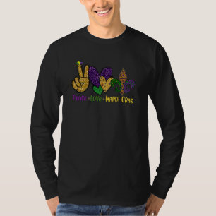 Vredesteken Hart Fleur De Lis Hippie Vrede Liefde T-shirt