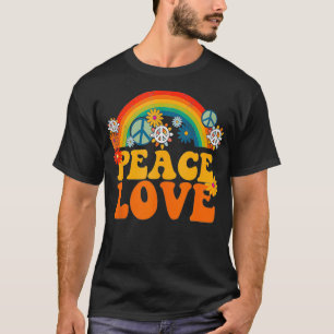 VREDESTEKEN LIEFDE 1960s jaren 1970s Tie Dye Hippi T-shirt