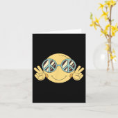 Vredesteken Liefde 60s 70s Groovy Hippie Kostuum H Kaart (Gele Bloem)