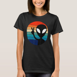 Vredesteken Liefde Alien 60s 70s Tie Dye Hippie Ha T-shirt