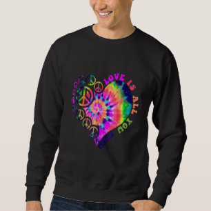 Vredesteken liefde jaren 60 70 tie dye hippie kos trui